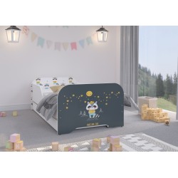 Detská posteľ Miki Jazvec s matracom, bočnicou a zásuvkou