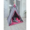 Teepee šedo - purpurový