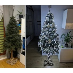 Vianočný stromček na kmeni prírodný