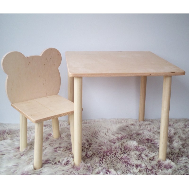 Stôl so stoličkou medvedík
