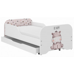 Detská posteľ 140x70 a 160x80 s matracom,bočnicou a úložným priestorom.