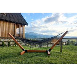 Hojdacia sieť s dreveným rámom