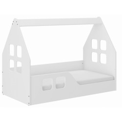 Domčeková nízka posteľ pre deti MDF 140x70 a 160x80 biela