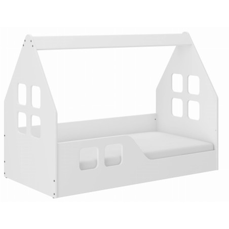 Domčeková nízka posteľ pre deti MDF 140x70 a 160x80 biela