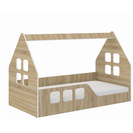 Domčeková nízka posteľ pre deti bez úložného priestoru farba dub sonoma