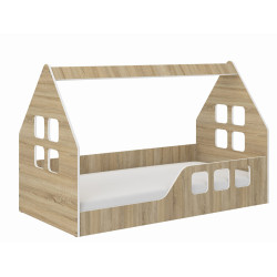 Domčeková nízka posteľ pre deti bez úložného priestoru farba dub sonoma