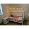 Masívna detská domčeková posteľ z borovicového dreva