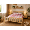 Manželská posteľ z masívu borovica – drevená posteľ s roštom 🛏️✨