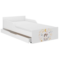 Detská posteľ so zásuvkou a matracom - posteľ pre deti 160x80 / 180x90