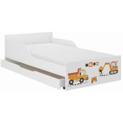 Detská posteľ so zásuvkou a matracom - posteľ pre deti 160x80 / 180x90