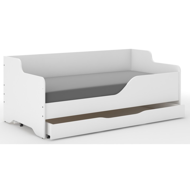 Detská posteľ LILU 160x80 cm so zásuvkou , matracom a bočnicou