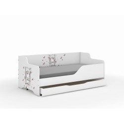 Detská posteľ LILU 160x80 cm so zásuvkou , matracom a bočnicou