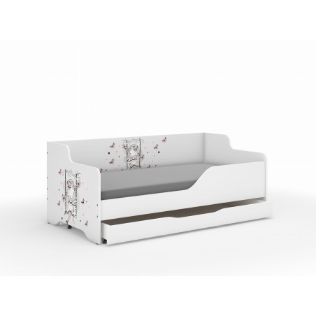 Detská posteľ LILU 160x80 cm so zásuvkou , matracom a bočnicou
