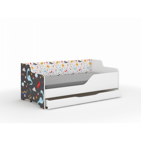 Detská posteľ LILU 160x80 cm so zásuvkou , matracom a bočnicou