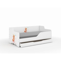 Detská posteľ LILU 160x80 cm so zásuvkou , matracom a bočnicou