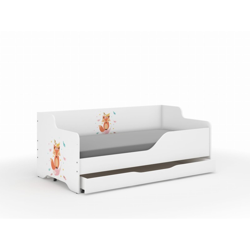 Detská posteľ LILU 160x80 cm so zásuvkou , matracom a bočnicou