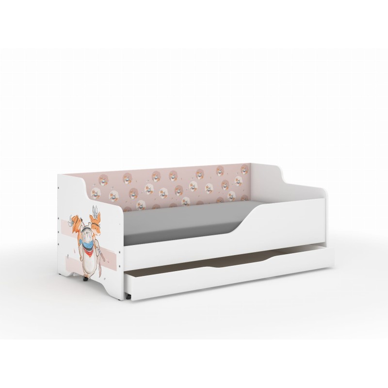 Detská posteľ LILU 160x80 cm so zásuvkou , matracom a bočnicou