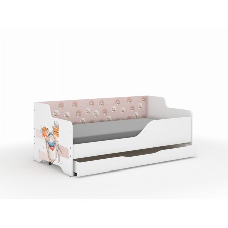 Detská posteľ LILU 160x80 cm so zásuvkou , matracom a bočnicou