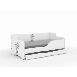 Detská posteľ LILU 160x80 cm so zásuvkou , matracom a bočnicou