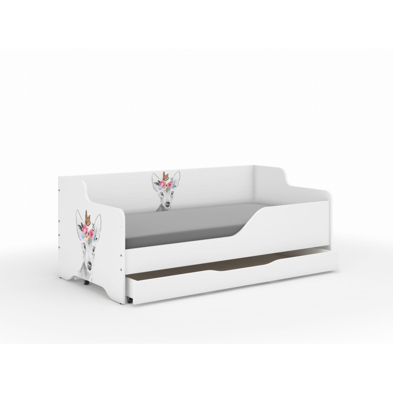 Detská posteľ LILU 160x80 cm so zásuvkou , matracom a bočnicou