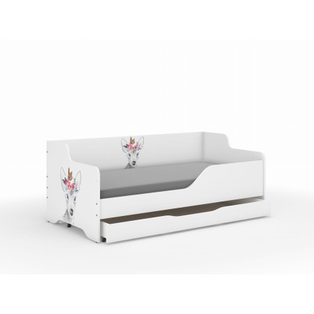 Detská posteľ LILU 160x80 cm so zásuvkou , matracom a bočnicou