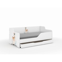 Detská posteľ LILU 160x80 cm so zásuvkou , matracom a bočnicou