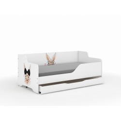 Detská posteľ LILU 160x80 cm so zásuvkou , matracom a bočnicou